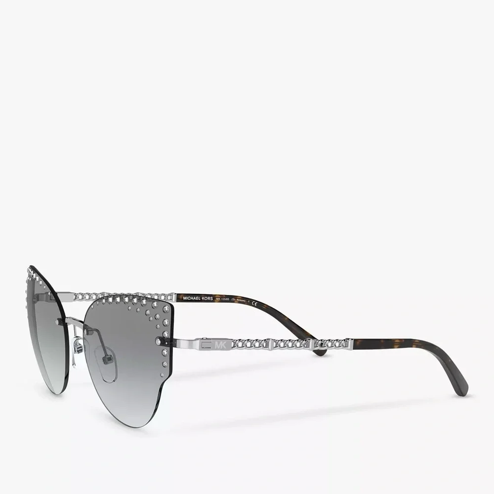 Michael Kors Black Studded Cat-Eye Sunglasses | MK1058B St. Anton - Picture 3 of 15